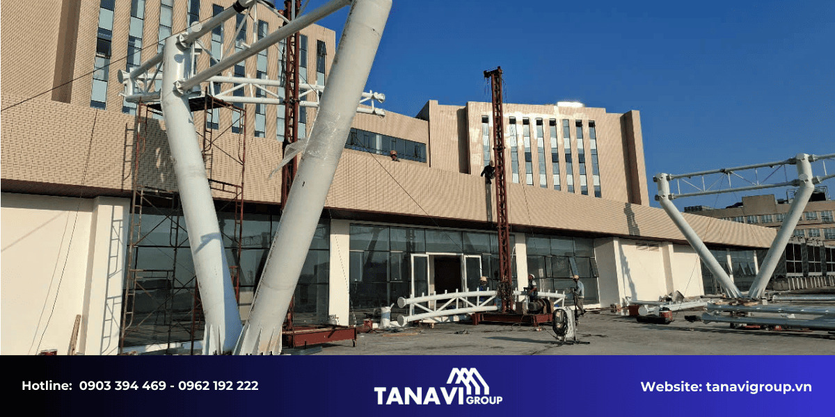 xây dựng cảnh quan và hệ thống chiếu sáng tại bệnh viện Quân Y 175