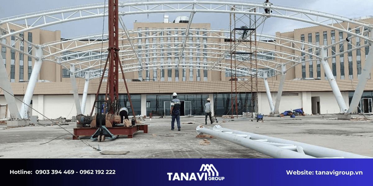 xây dựng cảnh quan và hệ thống chiếu sáng tại bệnh viện Quân Y 175