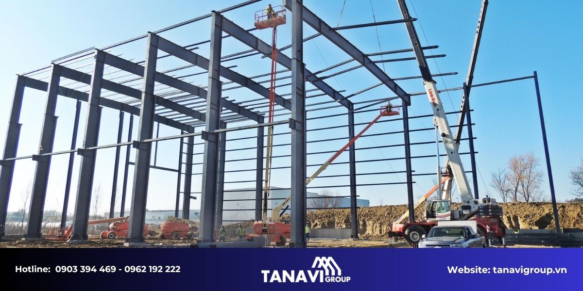 Các giải pháp chiếu sáng hiệu quả cho nhà xưởng kết cấu thép