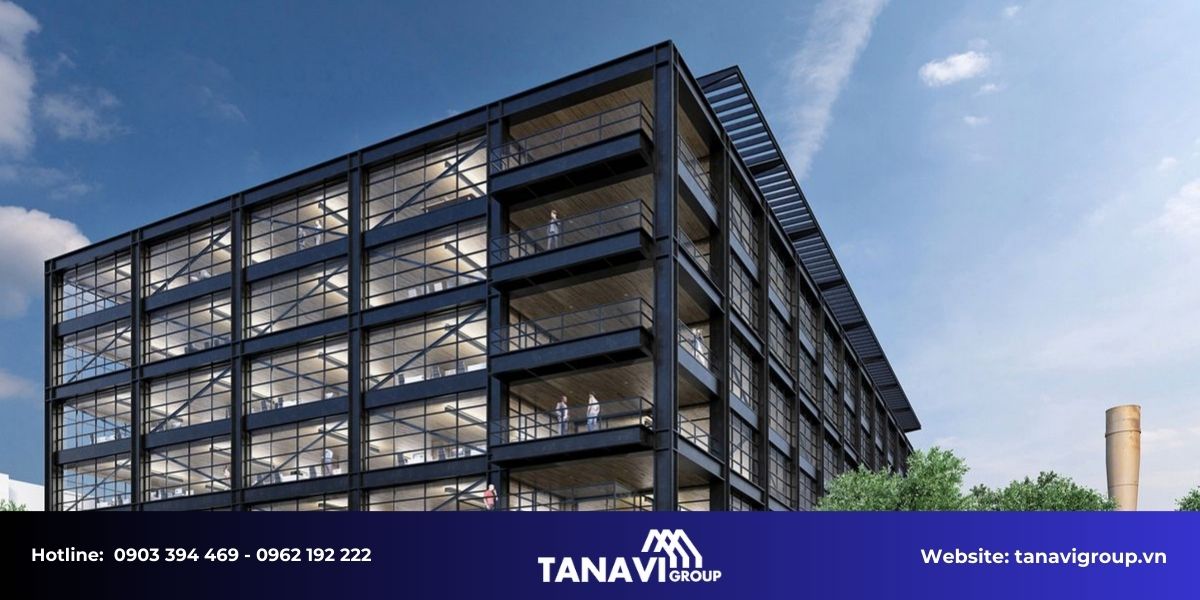 Các mô hình văn phòng sử dụng nhà thép tiền chế phổ biến