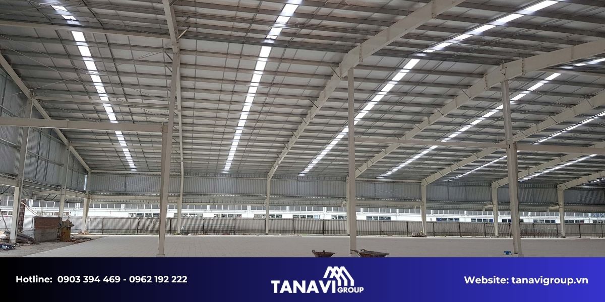 Các yếu tố quan trọng khi thiết kế nhà thép cho khu sửa chữa xe tải và máy móc