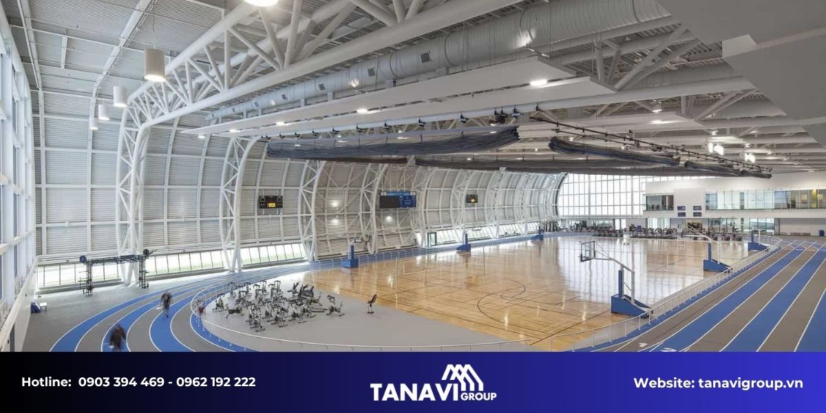 Những lợi ích khi xây dựng trung tâm thể thao, nhà thi đấu bằng thép tiền chế