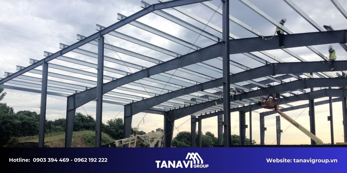 Quy trình thi công nhà thép tiền chế chuyên nghiệp tại An Giang của Tanavi Group
