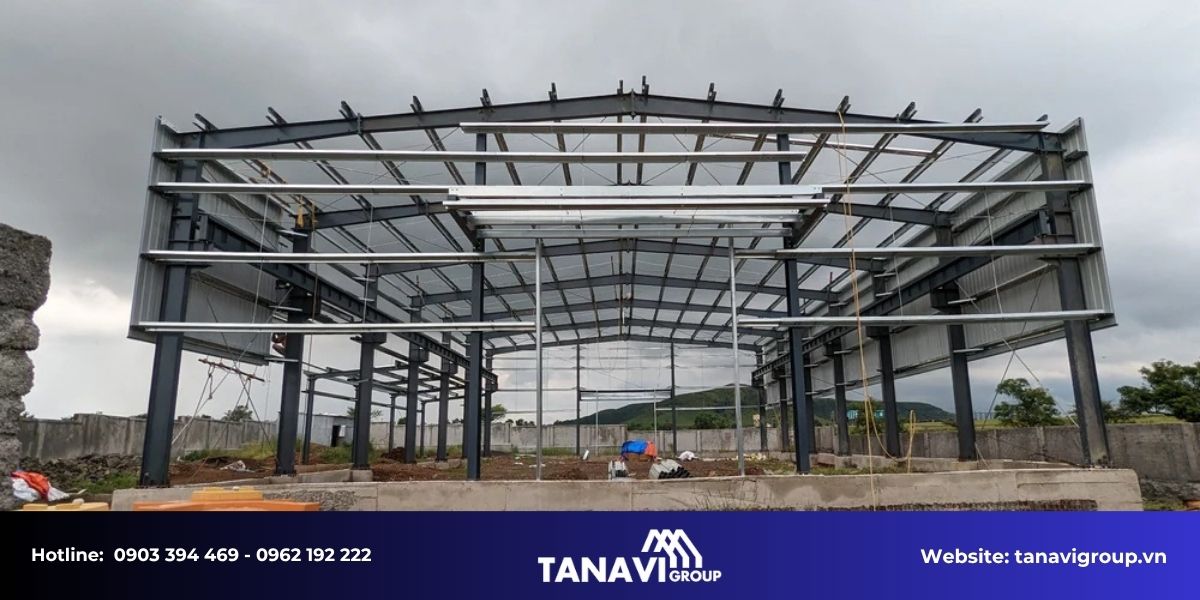 Quy trình thi công nhà thép tiền chế chuyên nghiệp tại Cần Thơ của Tanavi Group