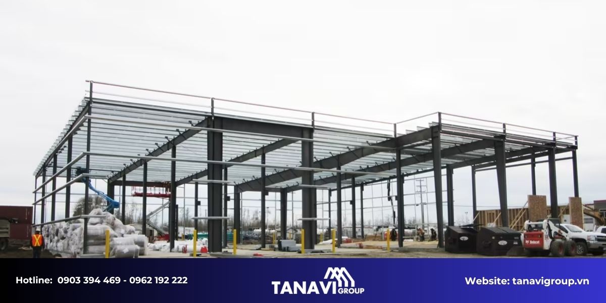 Quy trình thi công nhà thép tiền chế tại Bạc Liêu của Tanavi Group
