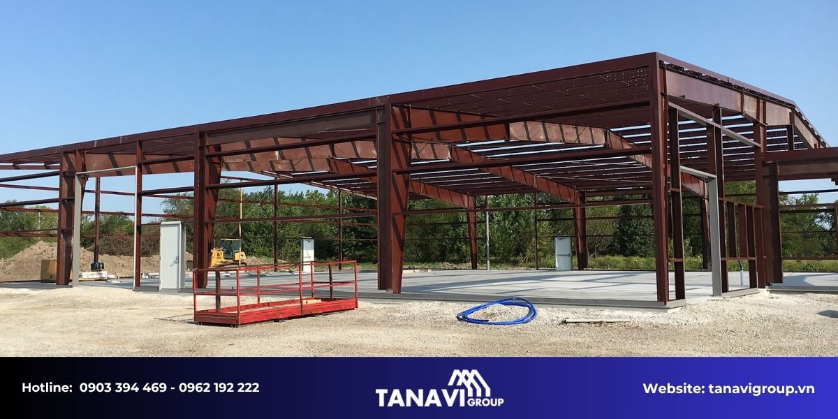 Quy trình thi công nhà thép tiền chế tại Bến Tre của Tanavi Group
