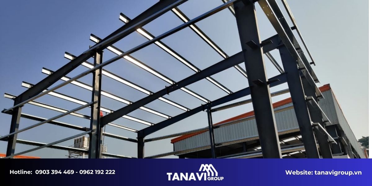 Quy trình thi công nhà thép tiền chế tại Bình Định của Tanavi Group
