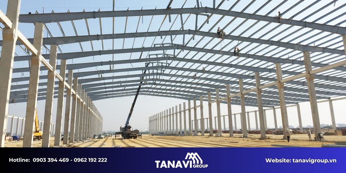 Quy trình thi công nhà thép tiền chế tại Buôn Ma Thuột của Tanavi Group