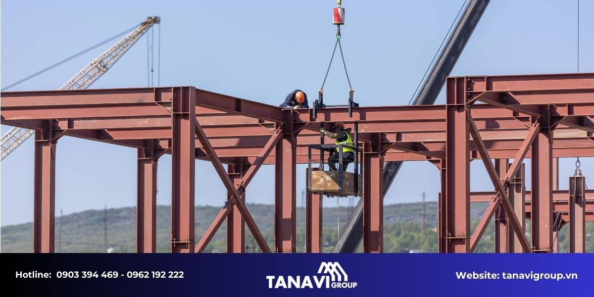 Quy trình thi công nhà thép tiền chế tại Vĩnh Long của Tanavi Group