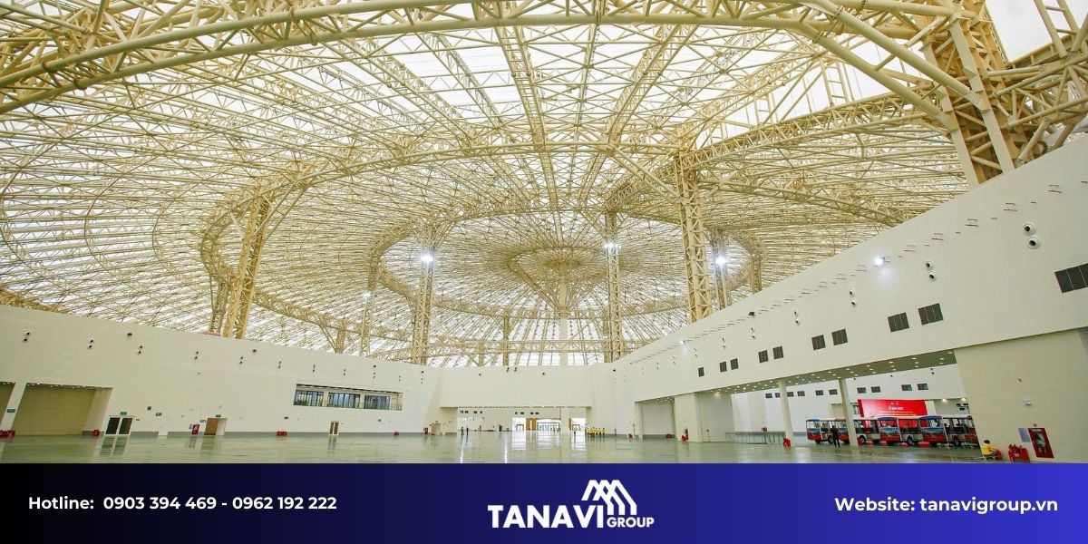 Ứng dụng kết cấu thép trong trung tâm triển lãm và nhà thi đấu