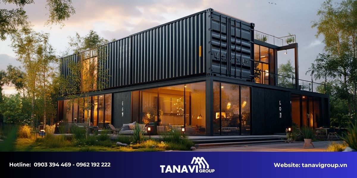 Ưu điểm của nhà thép tiền chế kết hợp container